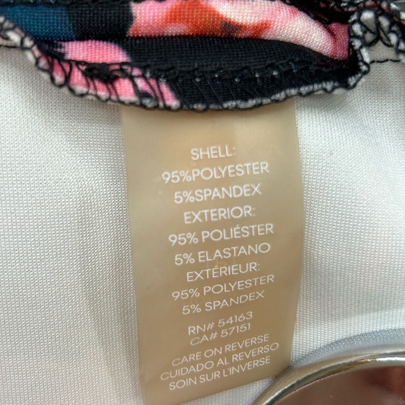 Calvin Klein Women Black Floral Sheath Dress Size 4 Knee Length - Picture 12 of 14